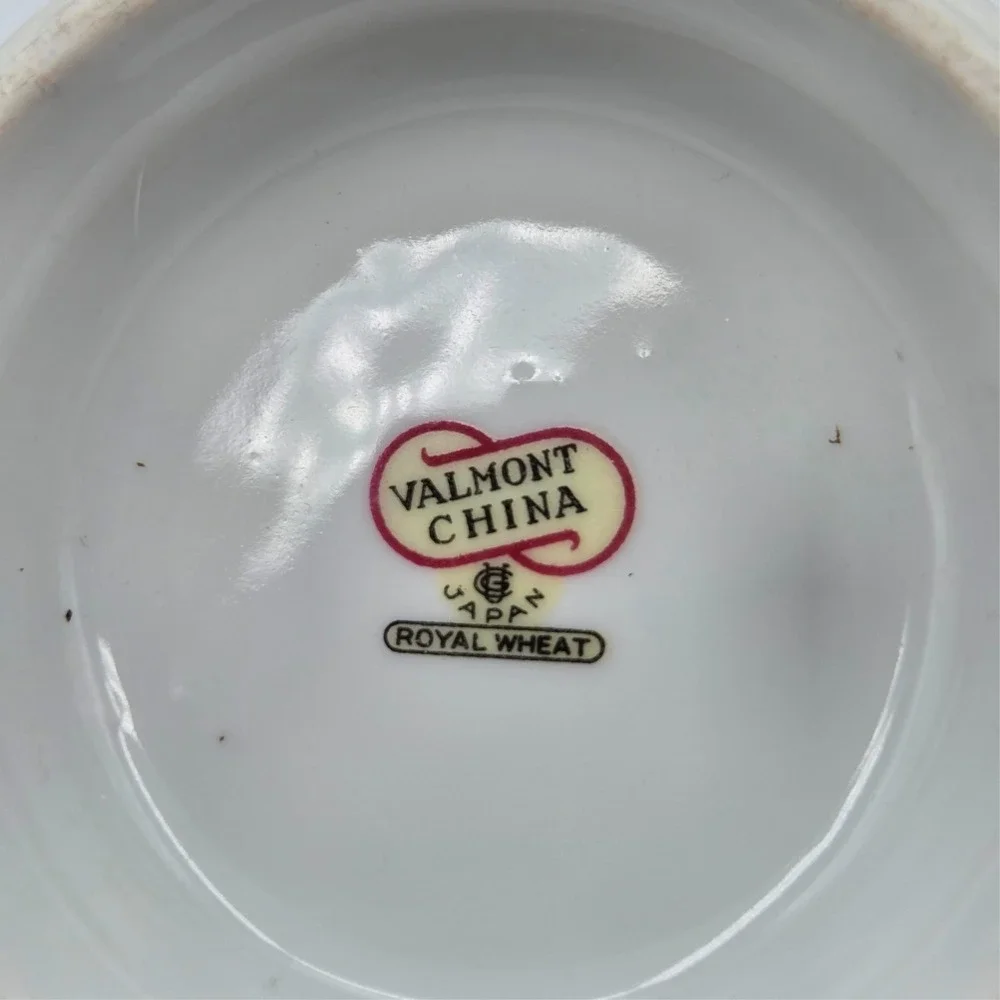 Valmont Royal Wheat China Teapot With Lid  Made in Japan Vintage RARE HTF‎